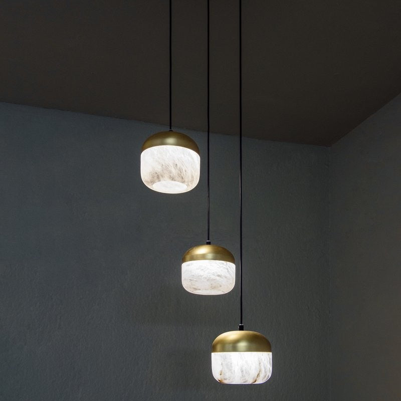 Elegant Alabaster Pendant Light Fixture with Adjustable Chain – Ideal for Dining and Living Spaces 1