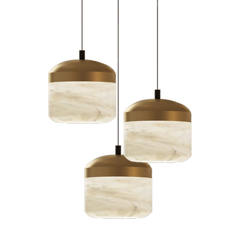 Elegant Alabaster Pendant Light Fixture with Adjustable Chain – Ideal for Dining and Living Spaces 4