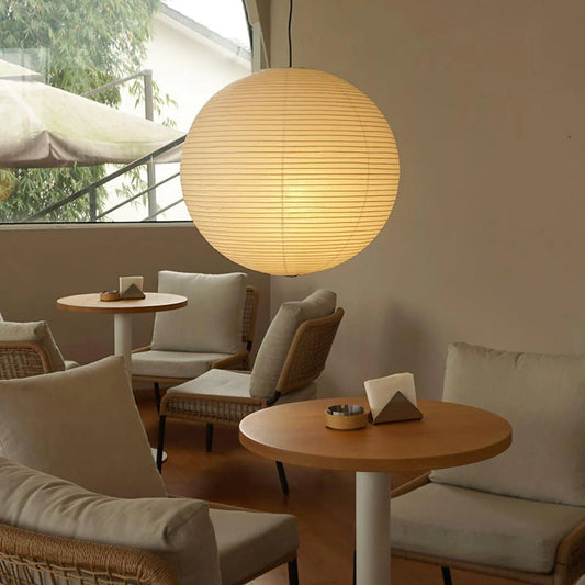 Lampadario Moderno in Carta Giapponese e Bambù – Illuminazione Zen Elegante per Ambienti Tranquilli 2