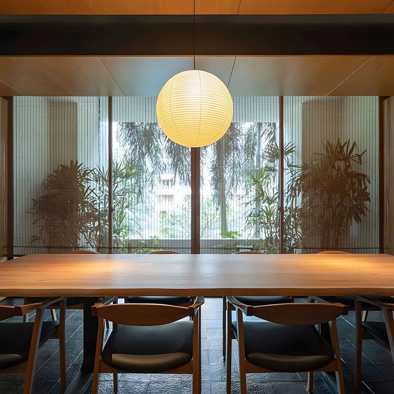 Lampadario Moderno in Carta Giapponese e Bambù – Illuminazione Zen Elegante per Ambienti Tranquilli 3