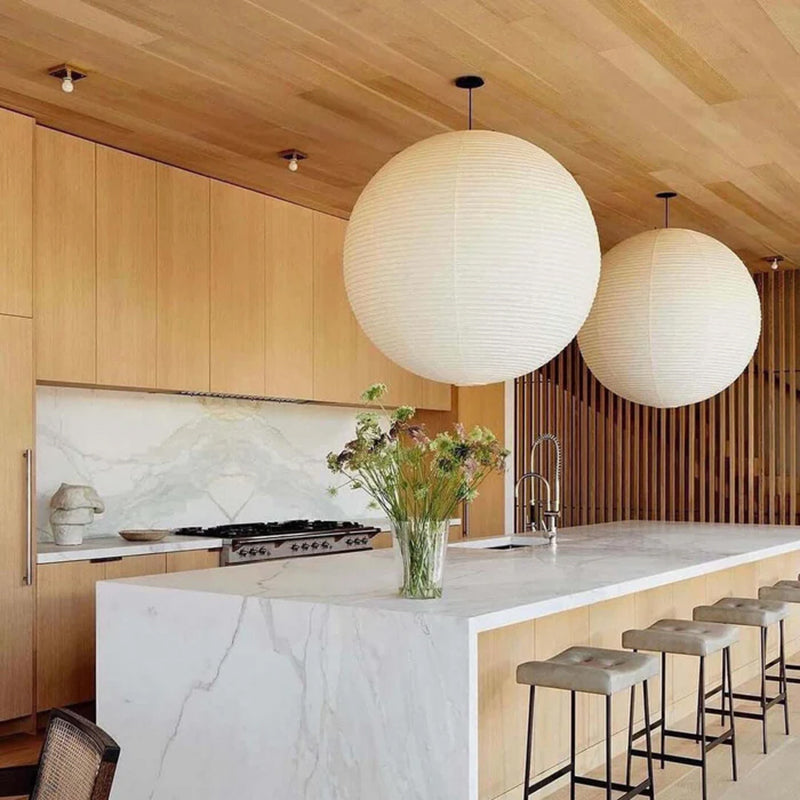 Lampadario Moderno in Carta Giapponese e Bambù – Illuminazione Zen Elegante per Ambienti Tranquilli 7