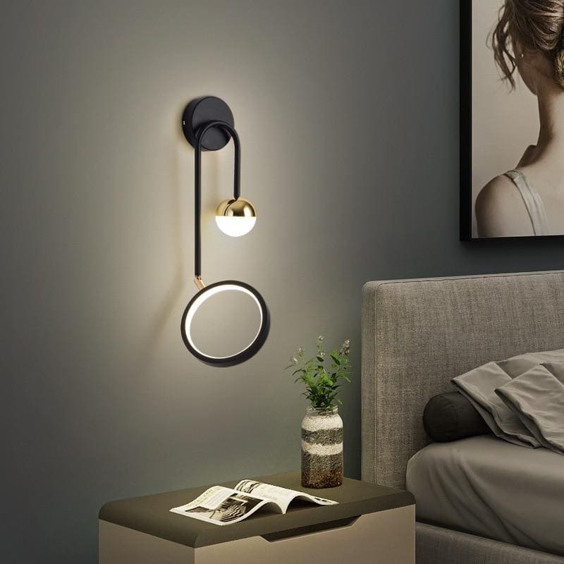 Lampada da Parete Moderna con Illuminazione LED Elegante, Applique da Parete Nera per Ambienti Contemporanei - 48 cm x 15 cm x 10 cm 4