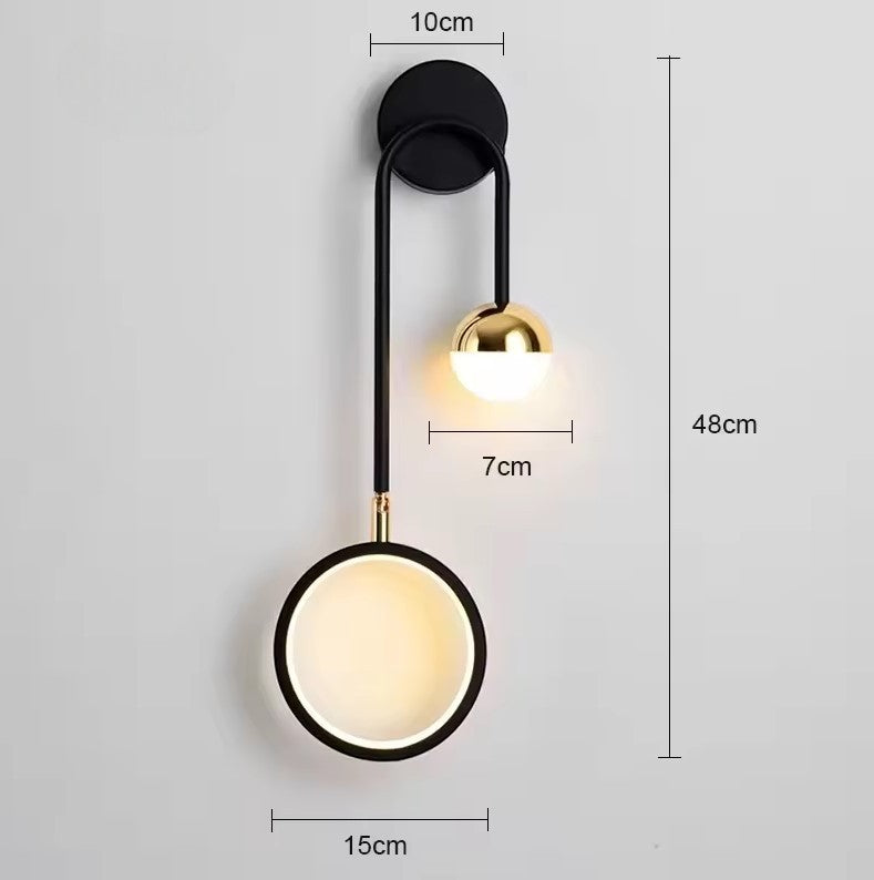 Lampada da Parete Moderna con Illuminazione LED Elegante, Applique da Parete Nera per Ambienti Contemporanei - 48 cm x 15 cm x 10 cm 8