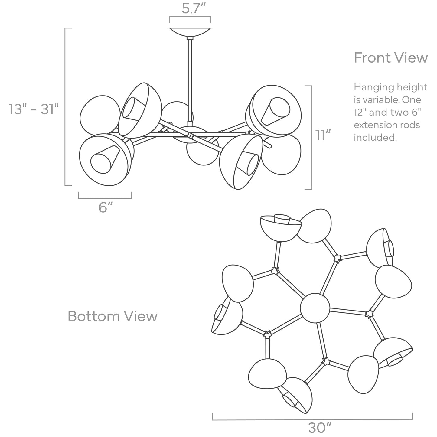 30 Colorful Alegria Chandelier – Modern Brass and Aluminum Design for Elegant Home Interiors 7