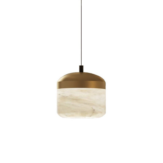 Elegant Alabaster Pendant Light Fixture with Adjustable Chain – Ideal for Dining and Living Spaces 0