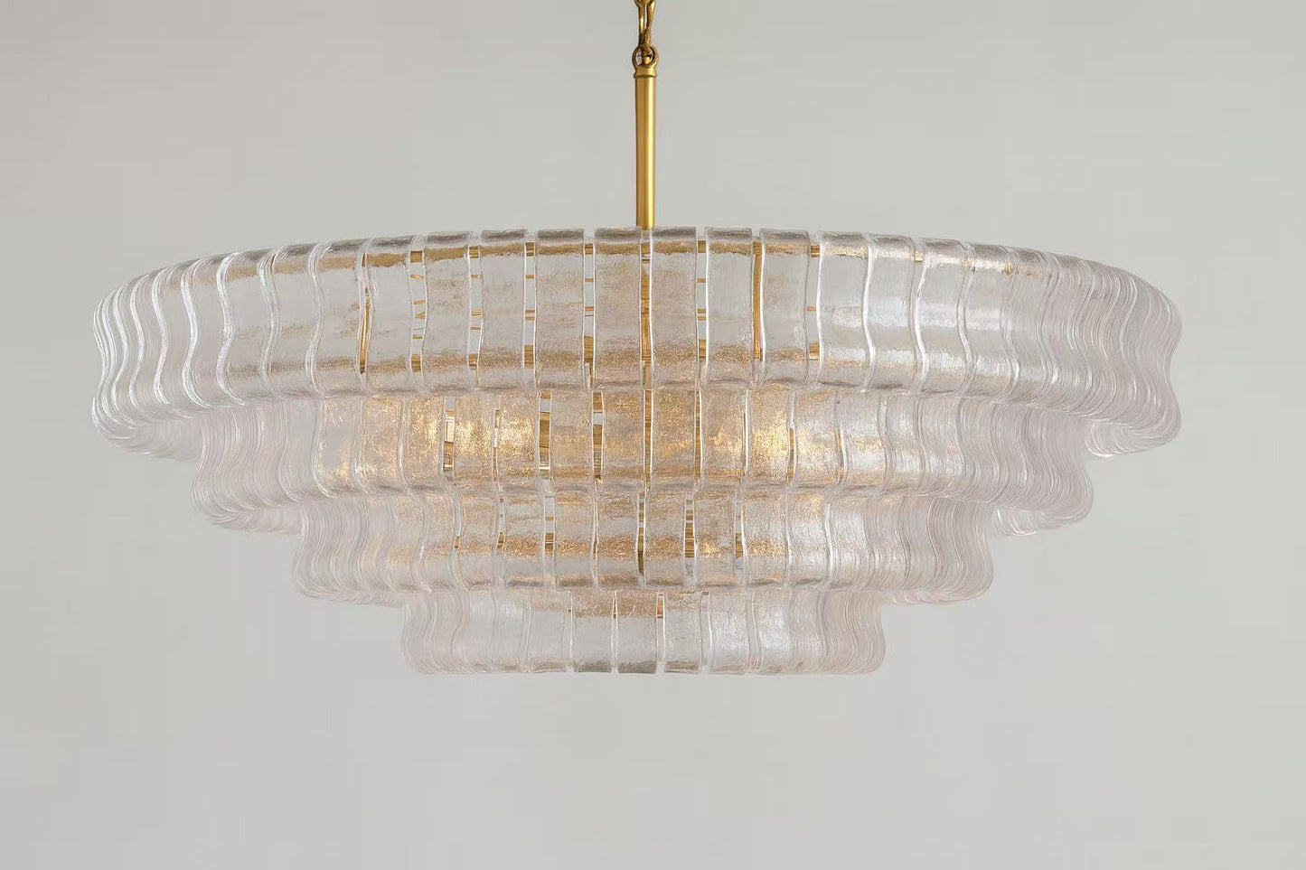 Lampadario Moderno Rotondo in Vetro e Acciaio con 6 Bulbi E12 – Altezza Regolabile per Illuminazione Elegante e Versatile 9