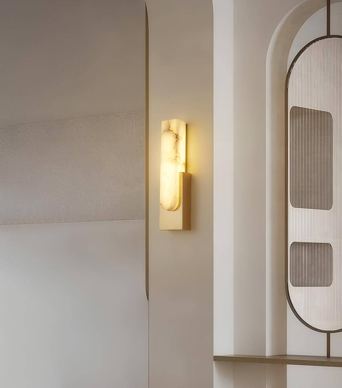 Modern Wall Sconce – Elegant Lighting Fixture for Home Decor, 50 cm Height, 10 cm Diameter, Metal and Glass Construction 6